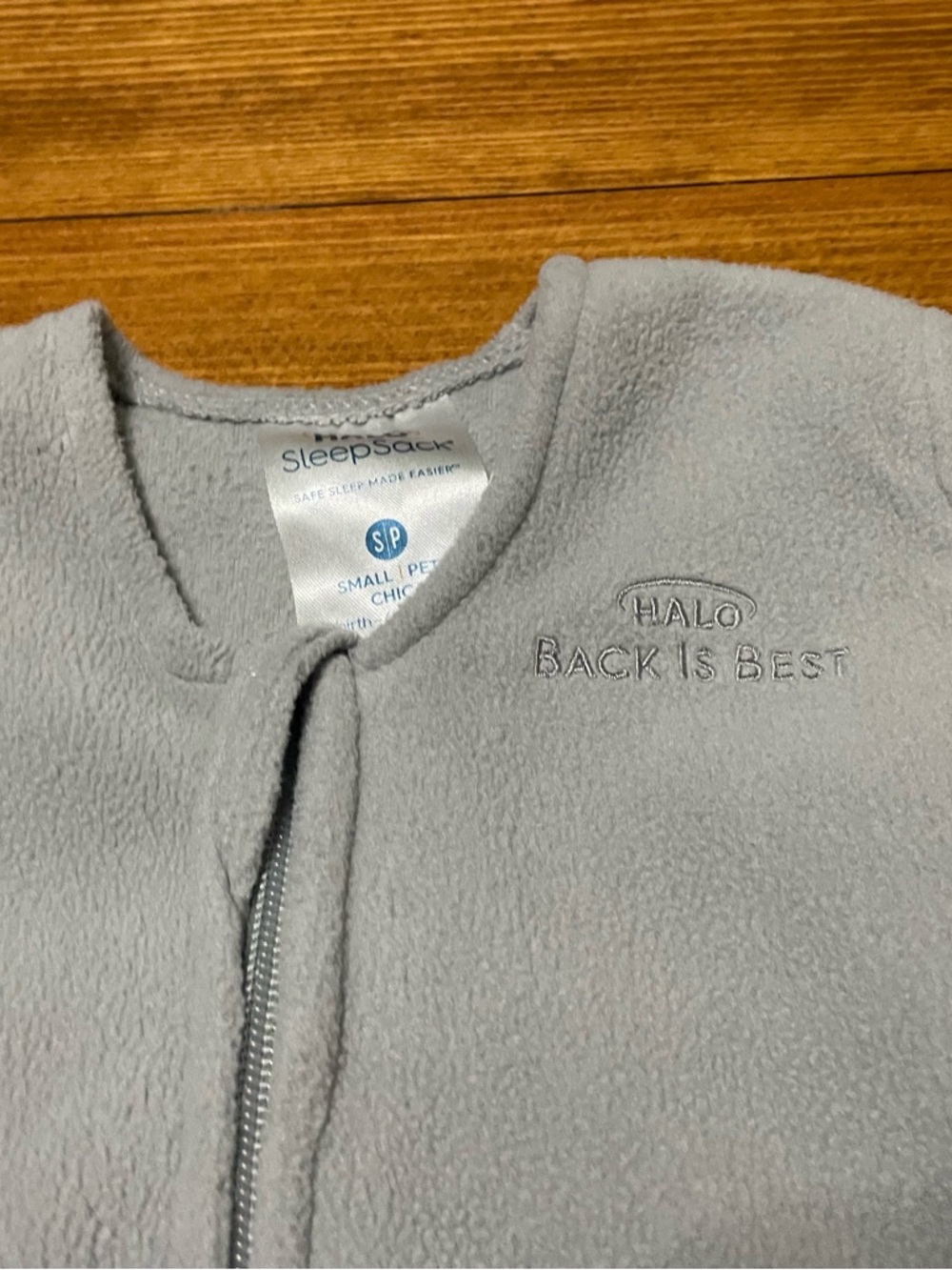 Halo Gray Micro Fleece Sleep Sack Wearable Blanket Size Sm 0-6 Months 10-18 lbs - Picture 5 of 8